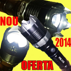 Lanterna POLICE LED CREE+ZOOM TELESCOPIC+ 3x INCARCATOR foto