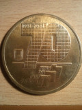 Medalie Israel 70 years seeking wisdom and accounting ecol .25, VN I.G.C.M.E. bronze 0941, 99 grame, metal: bronz, 100 roni + taxele postale gratuite, Europa