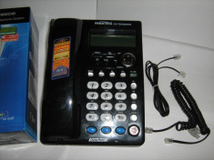 TELEFON FIX cu ecran LCD model deosebit culoare NEAGRU , functioneaza pe RDS , RomTelecom , UPS foto