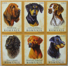 ROMANIA 2005 - CAINI DE RASA, 6 VALORI NEOBLITERATE - RO 0010 foto