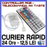 CONTROLER RGB IR + TELECOMANDA 44 TASTE - PENTRU BANDA LED RGB 3528, 5050, ZDM