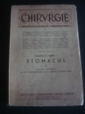 Dr. I. IACOBOVICI - CHIRURGIE SEMIOTICA CLINICA TERAPEUTICA Volumul IV Partea I STOMACUL 1940 foto