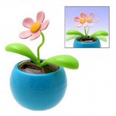 Flip Flap Solar Powered Flower Blue Flowerpot WW14004710 foto