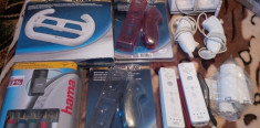 Accesorii Wii Wii U remote controller telecomanda nunchuk senzor bar cablu HD pachet complet foto