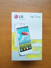 Lg E455 L5 II Dual sim cutie full box garantie 2 ani+husa flip URGENT! foto