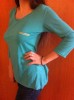 Bluza Dama H&amp;M Turcoaz Bumbac Noua cu Buzunar si Tinte Metalice, Eleganta si Comfortabila