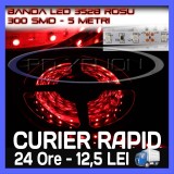 Cumpara ieftin ROLA BANDA 300 LED - LEDURI SMD 3528 ROSU (ROSIE, ROSI) - 5 METRI, IMPERMEABILA (WATERPROOF), FLEXIBILA, ZDM