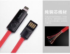 Cablu iPhone 5 5C 5S 6 6 Plus Samsung HTC LG Sony Huawei Lightning Micro USB by Yoobao Original Black / Red foto