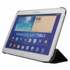 Husa Tableta Samsung Galaxy Tab 3 10 Inch Tip Carte Tri-Fold Negru Cu Stand foto