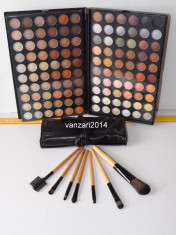 Trusa Farduri 120 culori neutre + Set 7 Pensule Profesionale Make-up foto