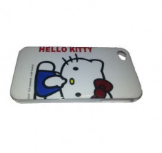 Husa Iphone 4/4S din Plastic Model Hello Kitty Culoare Alba foto