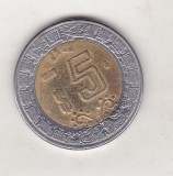 Bnk mnd Mexic 5 pesos 1998 , bimetal , vf, America de Nord