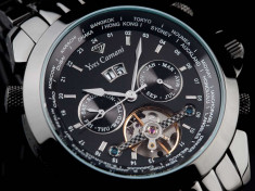 Ceas automatic Yves Camani Worldtimer original nou garantie foto