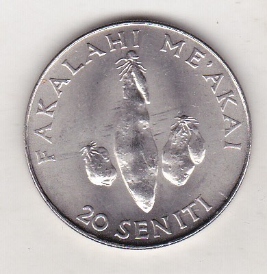 bnk mnd Tonga 20 seniti 2002 unc , FAO , personalitate foto