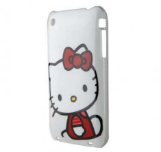 Husa Iphone 3 din Plastic Model Hello Kitty Culoare Alba foto