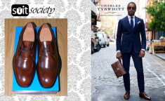 Charles Tyrwhitt &amp;quot;Cognac Brown Leather&amp;quot;, Pantofi Barbati Foarte Eleganti - ANGLIA, Piele Naturala Interior/Ext Coniac, Talpa. Marime 45. OUTLET foto