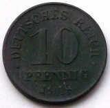 S1. GERMANIA 10 PFENNIG 1918, Zinc Nr. 2 AUNC **, Europa