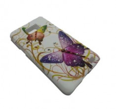 Husa Samsung Galaxy S2 i9100 din Plastic Model Fairytale Butterfly Culoare Alba foto