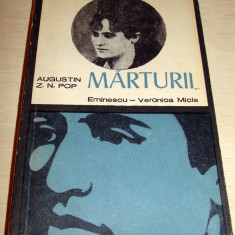 MARTURII / Eminescu - Veronica Micle - Augustin Z. N. Pop