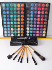 Trusa Farduri 120 culori + Set 7 Pensule Profesionale Make-up foto