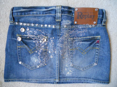 Fusta blugi jeans REPLAY swarovski - noua! 26 magazin 190 euro! foto