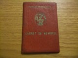 CARNET DE MEMBRU - Uniunea Tineretului Comunist - 1966