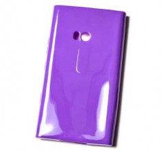 TRANSPORT GRATUIT! - SET - Husa Nokia Lumia 900 din Silicon Model Simplu Culoare Mov+ Folie protectie si laveta microfibre foto