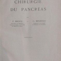 CHIRURGIE DU PANCREAS - P. Brocq, G. Miginiac