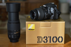 Nikon D3100 cu 18-55 si 55-300 foto