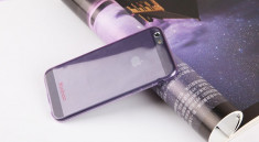 Husa iPhone 6 6S TPU 0.3mm Transparenta Purple Folie Protectie Yoobao Originala foto