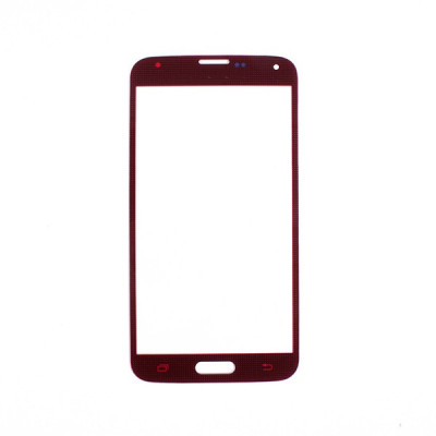 Sticla Display Fata Samsung Galaxy S5 I9600 ROSU + folie protectie ecran + expediere gratuita foto