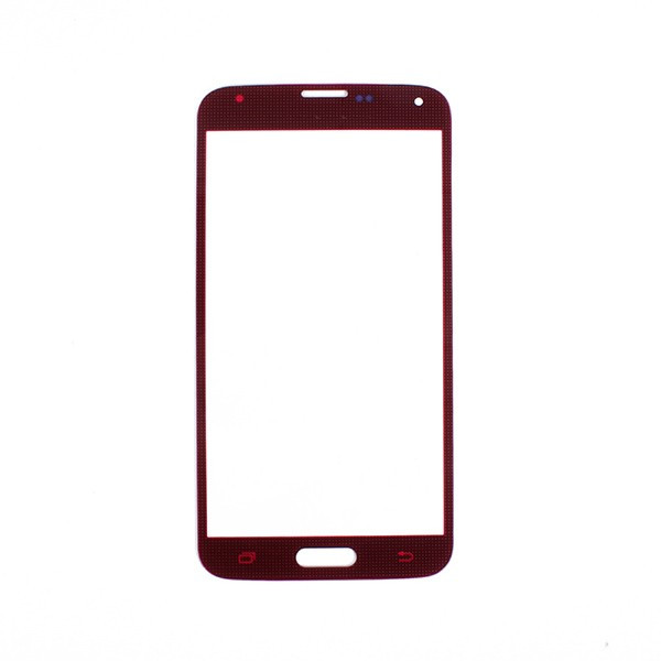 Sticla Display Fata Samsung Galaxy S5 I9600 ROSU + folie protectie ecran + expediere gratuita