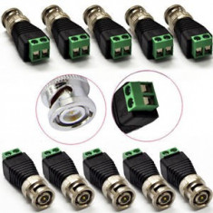 Balun adaptor BNC - UTP pentru camere sistem supraveghere mufa camera baloon foto