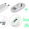 INCARCATOR iPhone 4 / 4s - Set Incarcator Masina si Casa + Cablu USB (TRANSPORT GRATUIT) + GARANTIE