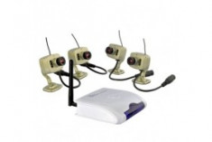 Kit supraveghere wireless cu 4 camere foto