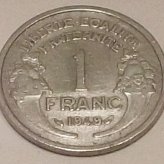 S1. FRANTA 1 FRANC 1949, 1.50 g., Aluminum, 23 mm Nr. 2 **