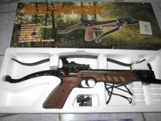 Arbaleta pistol MX-80 80 lbs din aluminiu + bonus sageti foto
