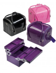 Uki Beauty Case, Geanta profesionala make-up, cosmetica, manichiura, culoare violet, 110 Ron foto