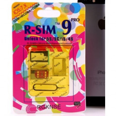 Cartela SIM R-Sim 9 Pro RGKNSE pentru deblocare decodare unlock un lock ORICE RETEA Apple iPhone 4S, 5, 5C, 5S NOUA Originala foto