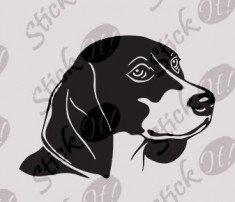 Dog_Tatuaj Perete_Sticker Diverse_DIV-204-Dimensiune: 25 cm. X 18.2 cm. - Orice culoare, Orice dimensiune foto