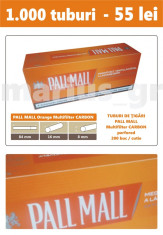 1.000 tuburi de tigari PALL MALL Multifiltru Orange (Amber) pentru injectat tutun foto