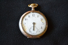 Ceas argint marca GALONNE anii 1890-1900 / Ceas argint multiple marcaje / Ceas vechi din argint marcat / Ceas german vechi GALONNE foto