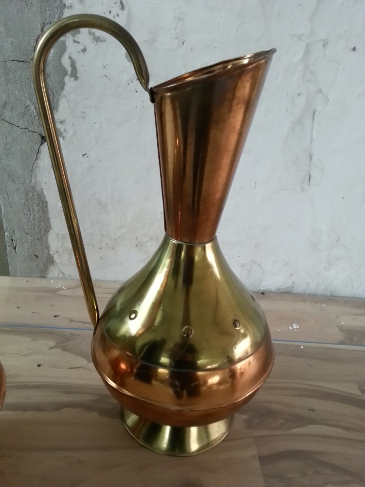 Cana / carafa din cupru si alama h-52cm, Vase | Okazii.ro