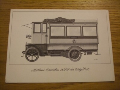 FELICITARE * MARTINI OMNIBUS * Le Service des Voyageures des Postes Suisses - circulata - 30 dec. 1974 ; dim. :15x10,5cm ( fara plic ) foto