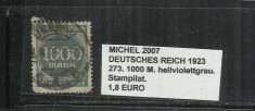 DEUTSCHES REICH 1922 - 273, 1000M. foto