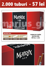 2.000 tuburi de tigari Matrix RED pentru injectat tutun foto