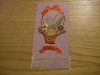 FELICITARE - Cos cu Flori - 1MARTIE - metal aplicat pe carton; dim. : 8.5x17cm, Necirculata, Fotografie