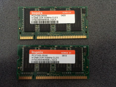 Kit Memorie ram laptop ddr ddr1 1GB (2x512MB) 333MHz PC2700S Hynix - ca noi foto