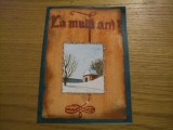 FELICITARE &quot; LA MULTI ANI&quot; cu peisaj de iarna - dim. : 11x15cm ( fara plic )