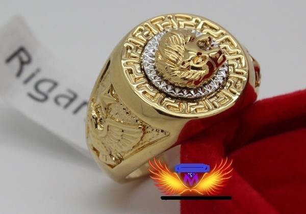 Inel model VERSACE pt.barbati, placat aur 18k. | arhiva Okazii.ro